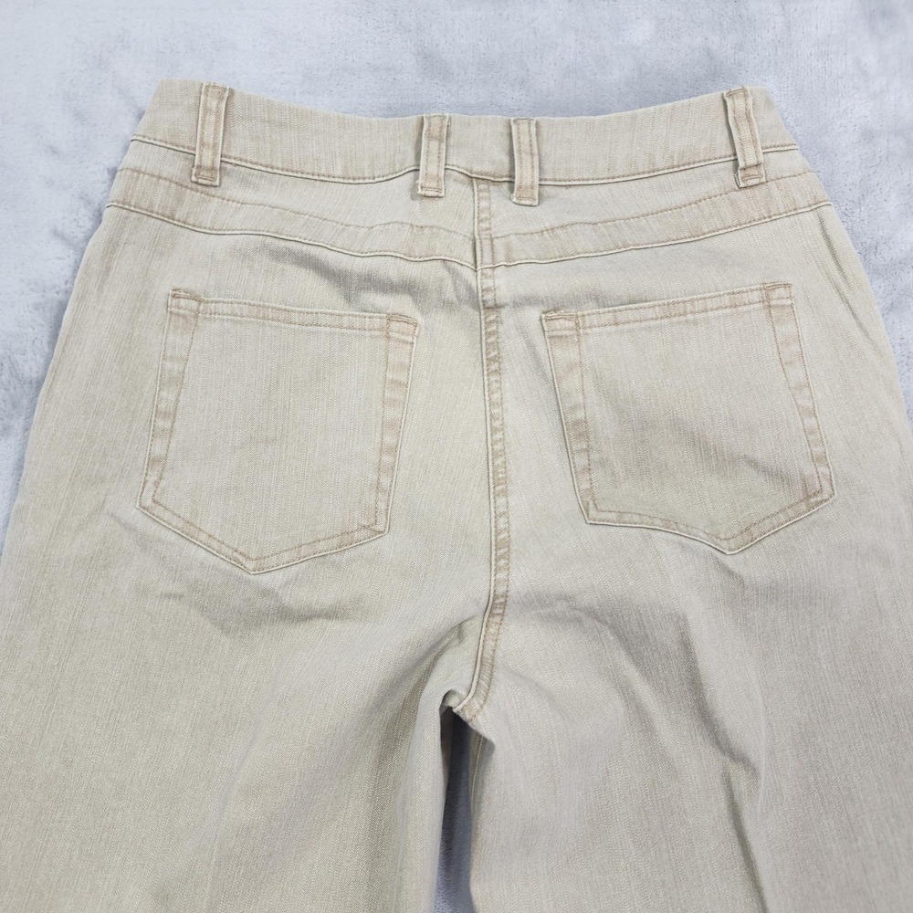 Vintage Christopher & Banks Jeans Womens 6 Beige Mid Rise Straight Leg Stretch - Picture 7 of 16